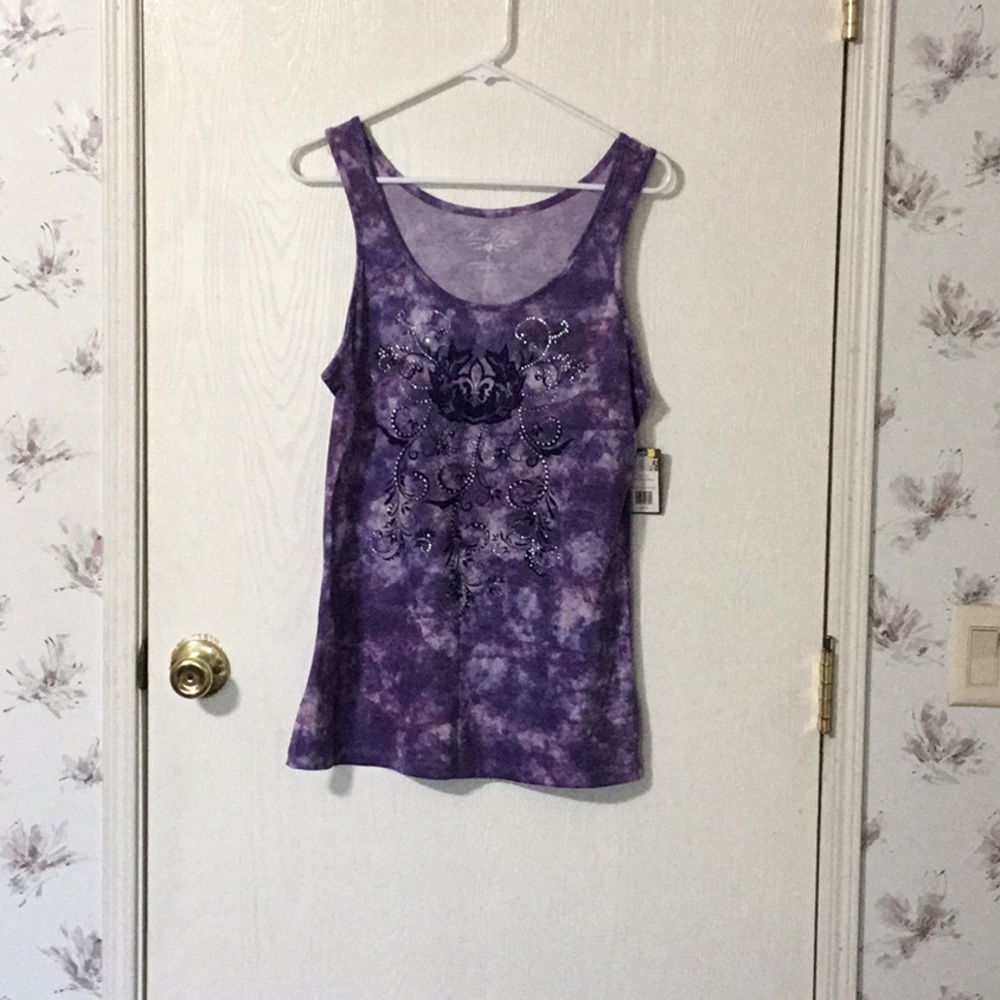Purple Tie-Dye Women's Tank Top